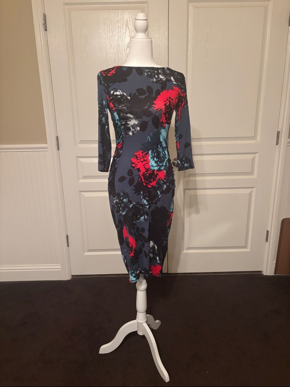 Elegant Long Sleeve Floral Dress